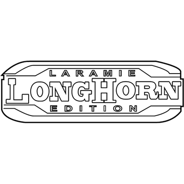 Ram 68366989AA NAMEPLATE Laramie Longhorn