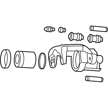 Dodge 68367045AC CALIPER ASSEMBLY Disc Brake Rear