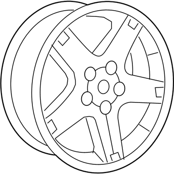 Dodge 1AU44CDMAB WHEEL Aluminum