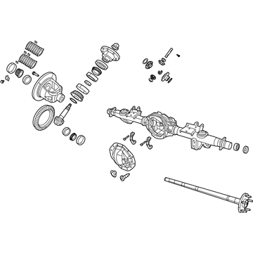 Ram 68136882AC AXLE ASSEMBLY Rear Complete