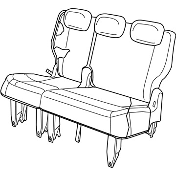 Dodge 1CF561DSAA SEAT COMPLETE Rear 60/40 Bench