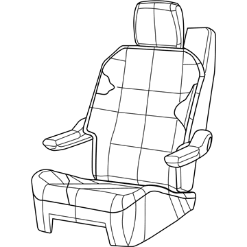 Dodge 1CY401S3AB SEAT COMPLETE Rear Quad