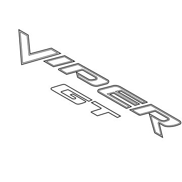 Dodge 5ZB98SZ0AA NAMEPLATE VIPER GT Side Sill