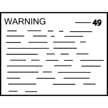Dodge MB682049 LABEL, Air Bag Warning