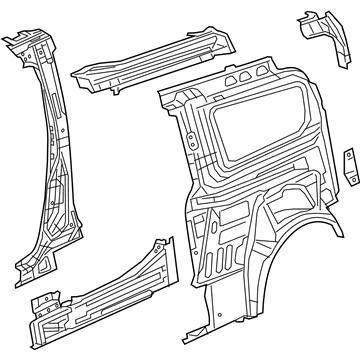 Ram 68259297AA PANEL Body Side Aperture Inner Rear