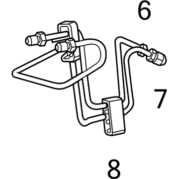 Ram 68166422AA TUBE ASSEMBLY, BRAKE Master Cylinder To HCU Primary And Secondary