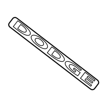 Dodge 68159580AA NAMEPLATE Dodge With Stripes