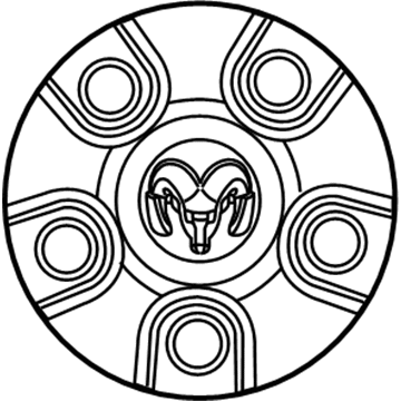 Ram 1XP54S4AAA CAP Wheel Center