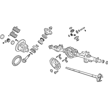Ram 68260242AG AXLE ASSEMBLY Rear Complete