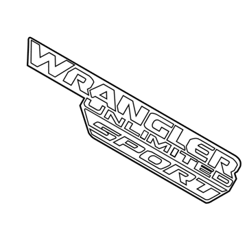 Jeep 6GP10CA1AB DECAL Front Fender Wrangler Unlimited Sport