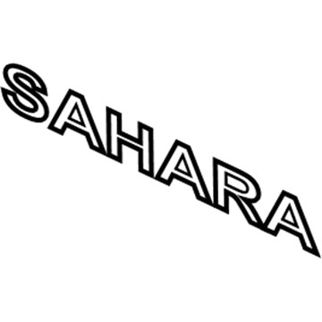 Jeep 68291782AA NAMEPLATE Front Fender Sahara