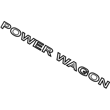Ram 6GA56AXRAA DECAL Tailgate Power Wagon Not Part Of Upfit Kit - Factory Applied
