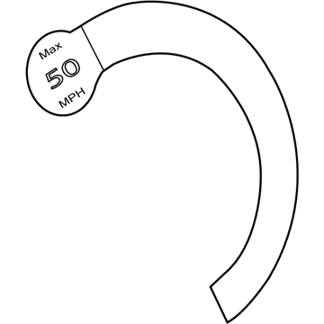 Jeep 68202010AA Label - Space Saver Spare Warning