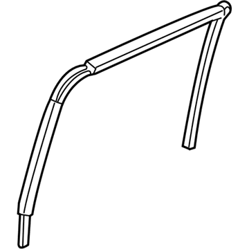 Dodge 55359443AD SEAL Rear Door Glass