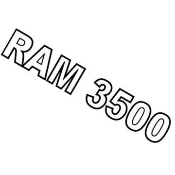 Dodge 55077332AB NAMEPLATE Ram 3500