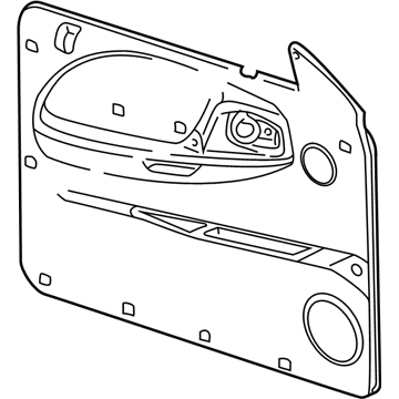Dodge 5GP73XDVAB PANEL Front Door Trim