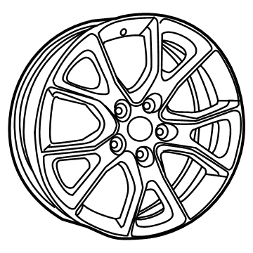 Jeep 1VH41AAAAC WHEEL Aluminum