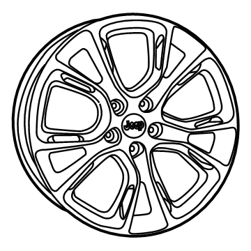 Jeep 1WB011ZGAB WHEEL Aluminum
