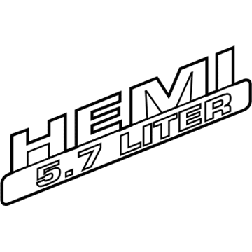 Ram 68247898AA NAMEPLATE Front Fender HEMI 5.7 Liter