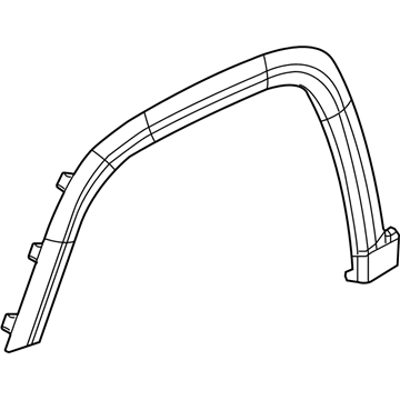 Mopar 5UP10RXFAB Molding Wheel Flare Front Fender, Passenger Side