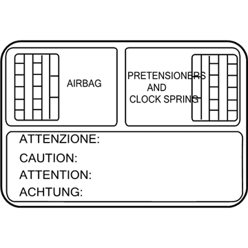 Ram 68121318AA LABEL Air Bag Warning