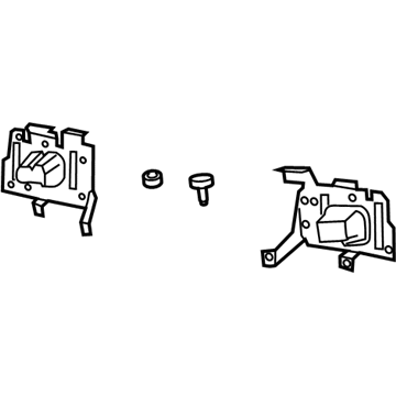 Ram 68404156AA BRACKET KIT Bumper Includes Weld Nuts & Pin