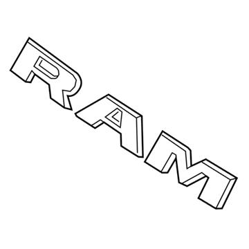 Ram 68247264AA NAMEPLATE RAM