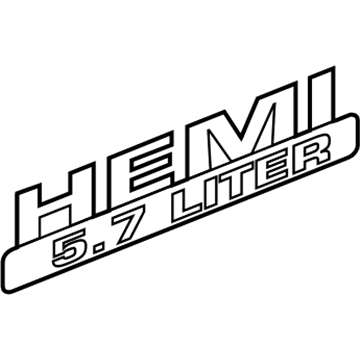Ram 68149700AB NAMEPLATE Front Fender HEMI 5.7 Liter