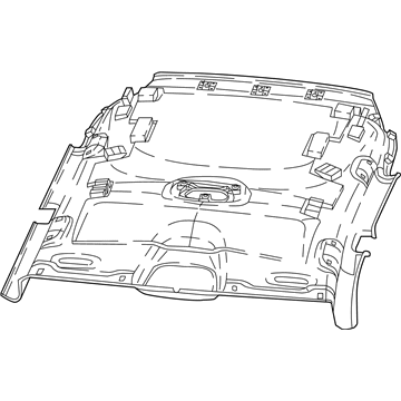 Jeep 6LQ92PS4AI HEADLINER Includes Overhead Console Retainer, Wiring, Sound Proof Pad, Washer Hose, Attaching Retainers