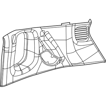 Mopar 5US22PS4AC Panel Quarter Trim Upper, Includes C/D Pillar Caps, Clips