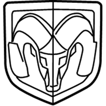 Ram 68218155AB MEDALLION Tailgate Ram Head
