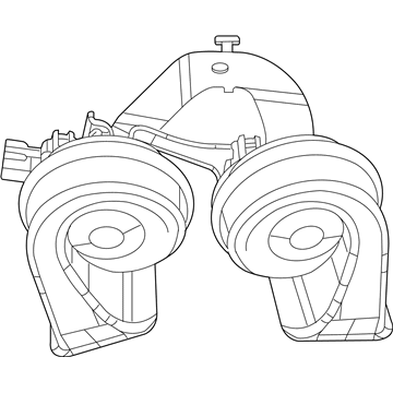Dodge 68406303AA HORN AND BRACKET Dual