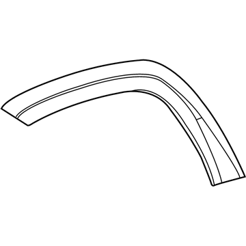 Mopar 1PC80TZZAI Molding Wheel Flare Front Fender
