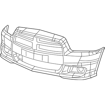 Dodge 68071974AB FASCIA Front Primed