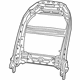 Mopar 68080788AA Frame Front Seat Back Active Head Restraint