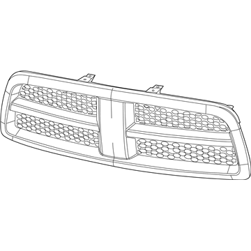 Mopar 55277441AB Grille, Black, Front Upper