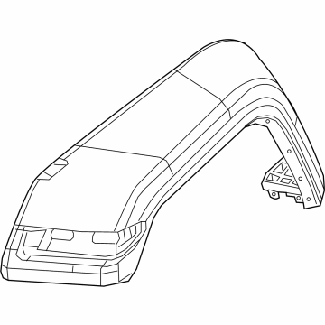 Mopar 6AD66TZZAH Wheel Flare, Front Passenger Side