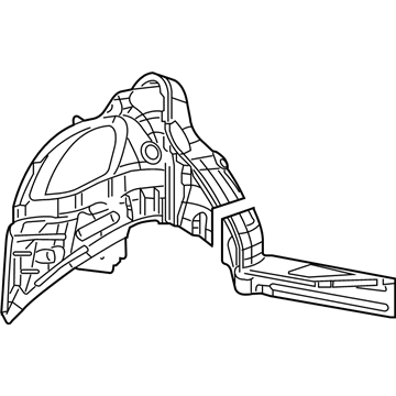 Mopar 68087134AA Inner Wheelhouse, Rear Passenger Side