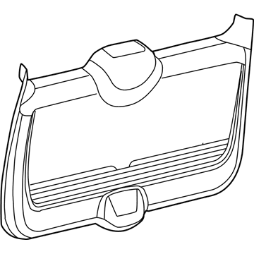 Mopar RK04DKAAH Lift Gate Trim, Beige, Rear