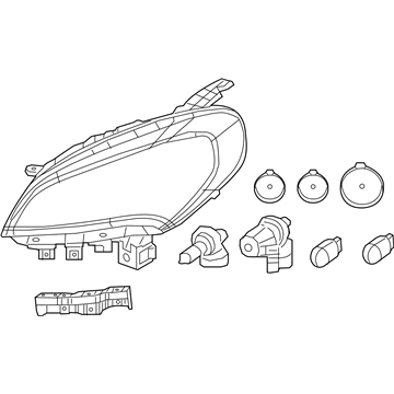 Mopar 68469415AA Headlamp Assembly, Front Passenger Side