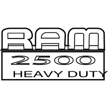 Mopar 68140250AC Nameplate, Front