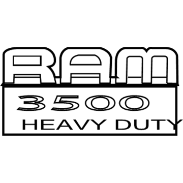 Mopar 68140350AC Nameplate, Front