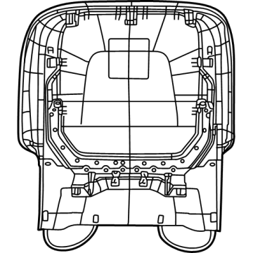 Mopar 6PH961A5AE Seat Back Panel, Black, Front