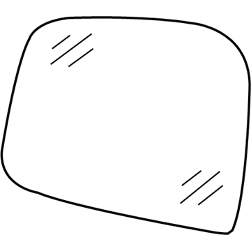 Mopar 68081081AC Mirror Glass, Front Passenger Side