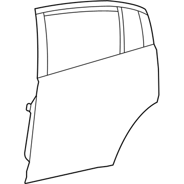 Mopar 5074524AE Door Shell, Rear Passenger Side
