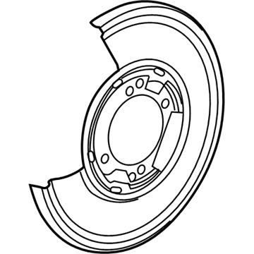 Mopar 4862661AA Backing Plate, Rear Passenger Side