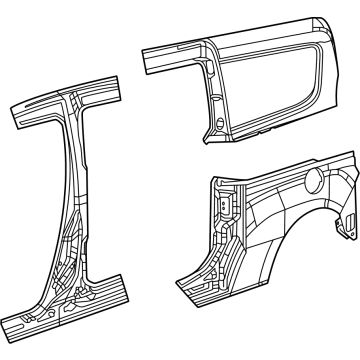 Mopar 68357340AA Side Panel Assembly, Rear Outer Driver Side
