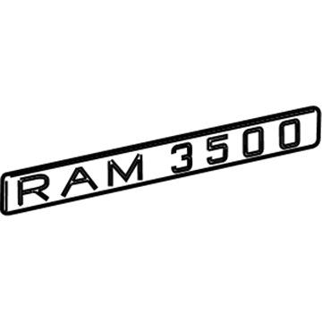 Mopar 55077332AB Nameplate, Front