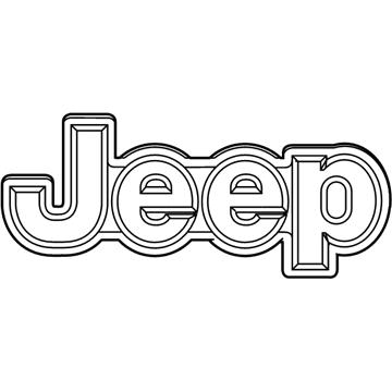 Mopar 68348318AB Nameplate, Black, Rear