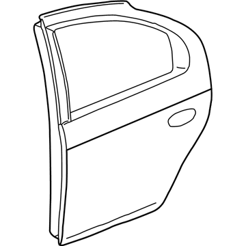 Mopar 5012462AG Door Shell, Rear Passenger Side